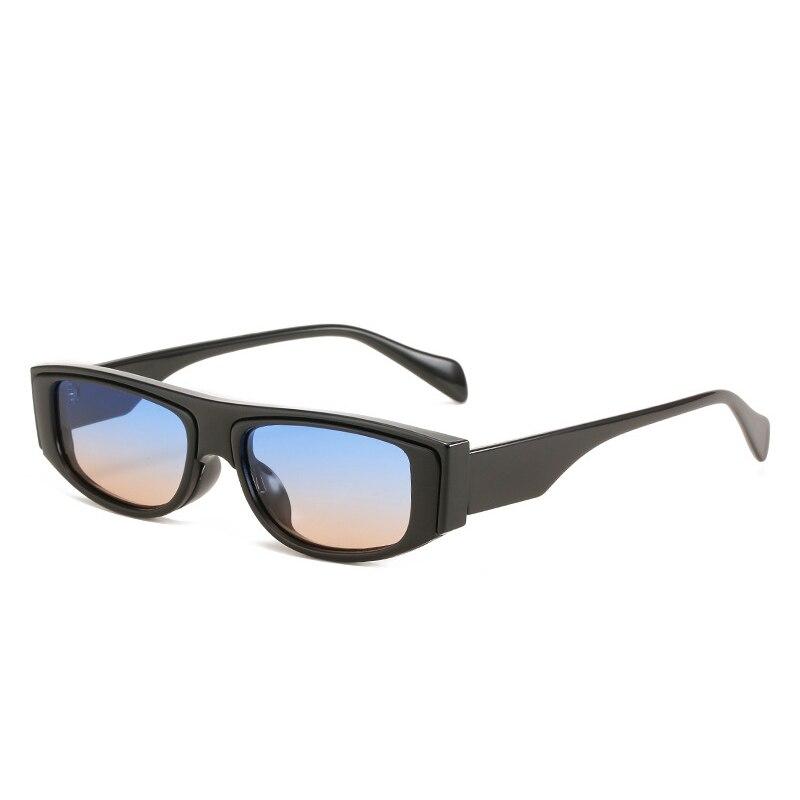 SO&EI Retro Small Square Metal Decoration Sunglasses Women Fashion Green Pink Trending Men Cat Eye Sun Glasses Shades UV400