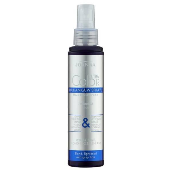 Joanna - Ultra Color System Hair Rinse Spray Blue For Grey Blonde & Lightened Hair Spray Rinse Into Grey Blonde & Lightened Hair Giving Platinum Shade Blue 150Ml