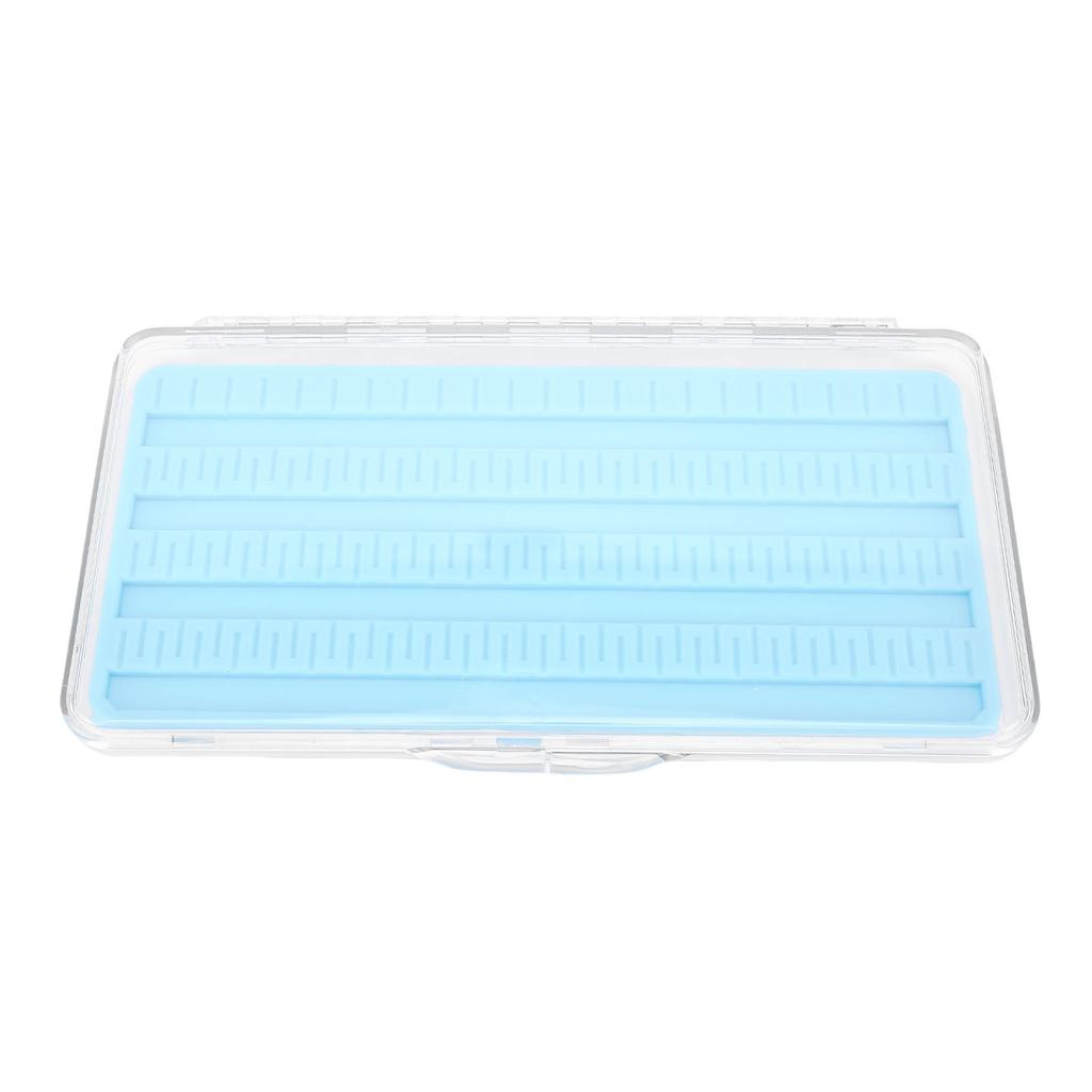 Fliegenfischerbox Magnetverschluss Easy Grip Klarsichtdeckel Einschichtige Fliegenbox mit Silikonpad L