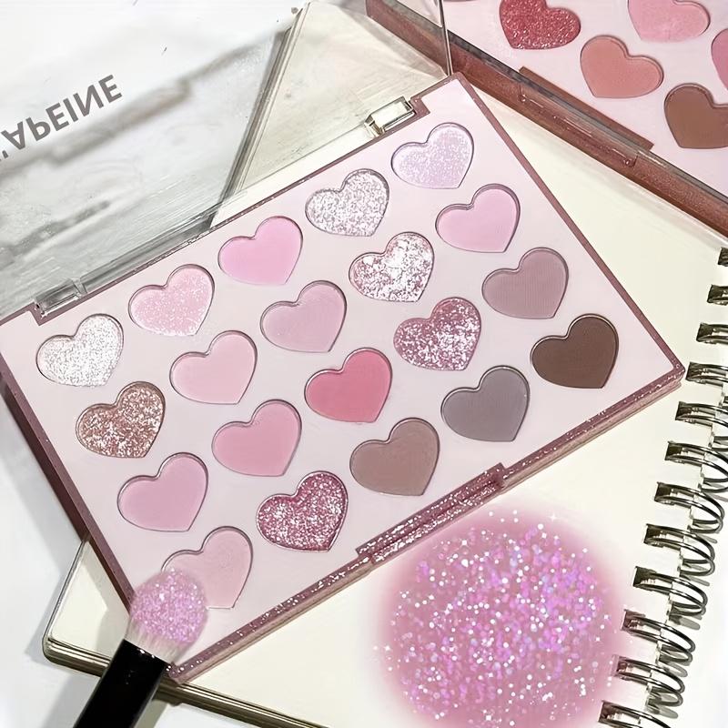 20‑Color Heart‑Shaped Eyeshadow Palette, Matte Pearlescent Glitter Multi‑Finish Makeup