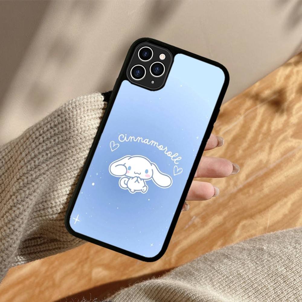 Caroon Cute C-Cinnamorolls PC+TPU Protective Phone Case For IPhone 17 16 Pro Max 15 Plus 14 13 12 11 Cover