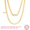 Effie Queen 925 Sterling Silver 3mm 4.5mm Flat Herringbone Snake Chain Necklaces 40-60cm Unisex Snake Chain Daily Jewelry SC35
