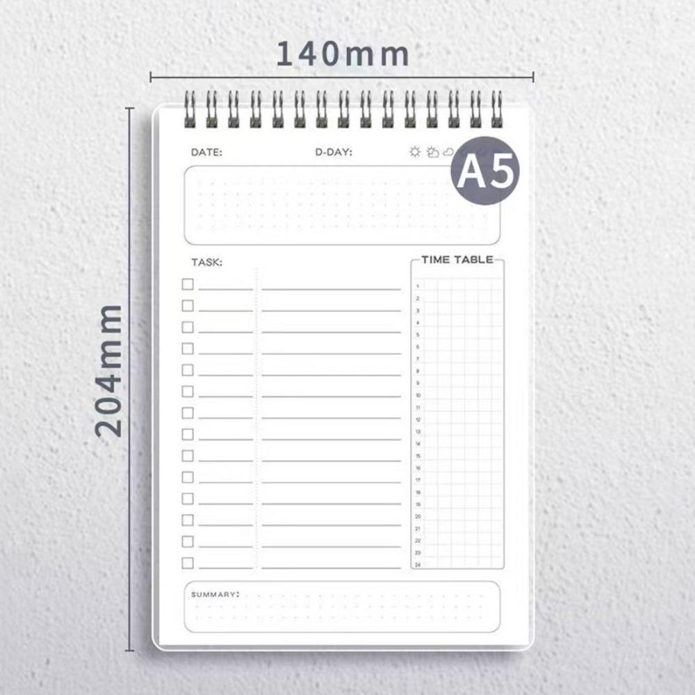 1pc New Undated Planner Notebook A6 Portable Schedule Journal Self-Discipline Checkbook Habit Tracker