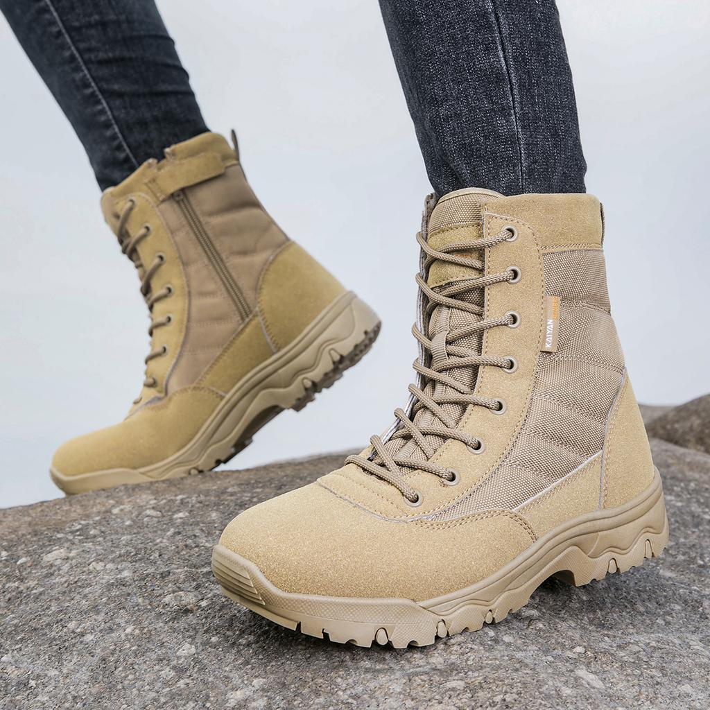 Neue Outdoor-Kampftrainings-Herren-Sneaker High Top Rutschfest Bergsteigen Reisen Freizeit Laufschuhe Für Herren