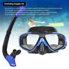 Snorkeling AntiFog Goggles Set Diving Glasses with Full Dry Snorkel for Kids Adults(Blue GogglesSnorkel )