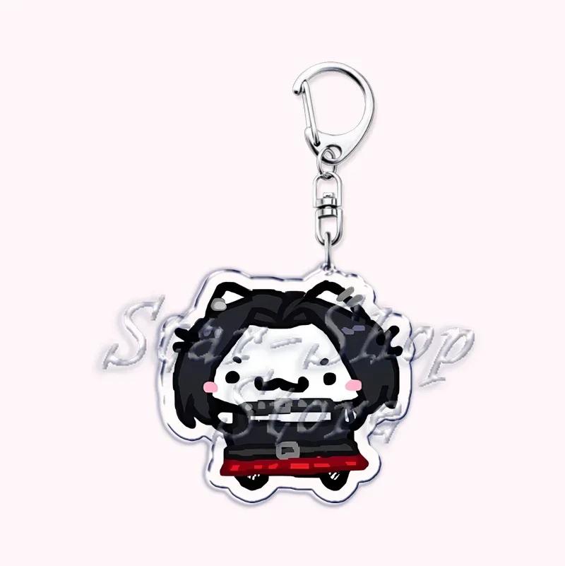 Kawaii Little Cat with Flower Keychains Strawberry Kitten Keyring for Accessories Bag Key Chain Ring Jewelry Fans Friends Gifts
