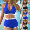 Damen Zweiteiliger Badeanzug Mit Jungen-Shorts Badeanzüge High Waist Badeanzüge Bikini Set