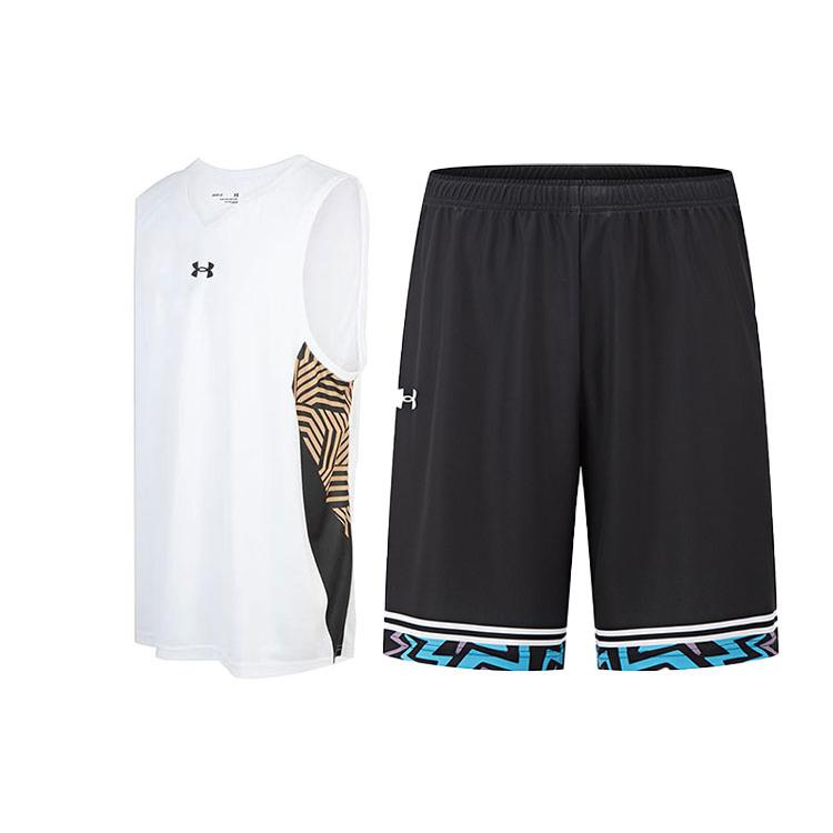 Under Armour Basketball Suit Men's White+Black 23500101-100 + 24500211-001
