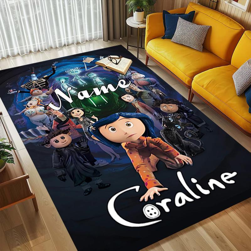 Personalized Name Magic Night Living Room Non-Slip Area Rug Soft Carpet for Bedroom Playroom Sofa Office Home Decor Doormat