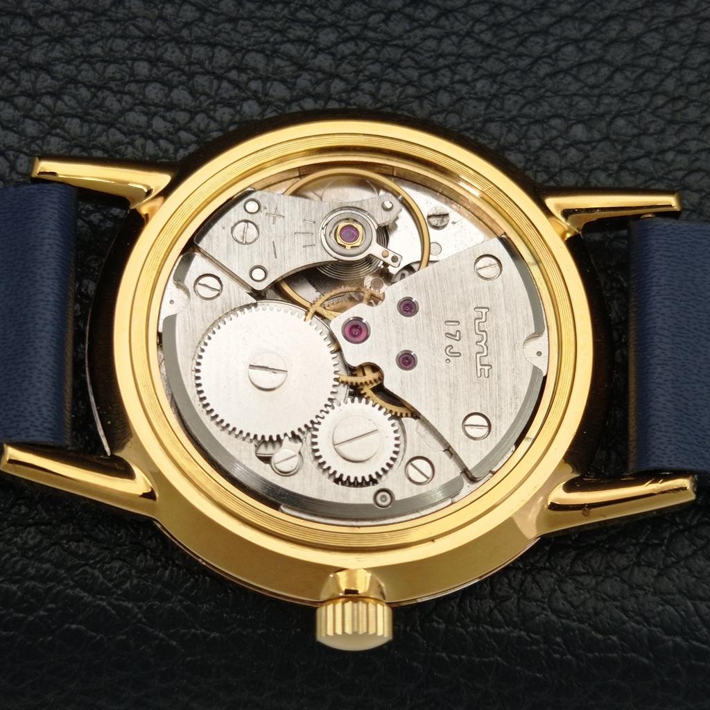 RELÓGIO MASCULINO INDIANO VINTAGE HMT SONA DE CORDA MANUAL COM MOSTRADOR AZUL CÉU a444056-1
