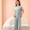 Modal Men's Ice Silk Summer Short-Sleeve Pajamas Set, 2025 New Teen Home Wear.