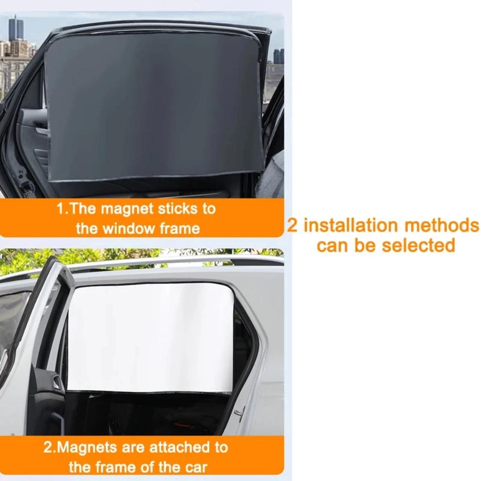 Magnetic Car Sunshade UV Protection Curtains Sun Shield Cover Double Sides Auto Window Sun Shade Protector Cover Accessories