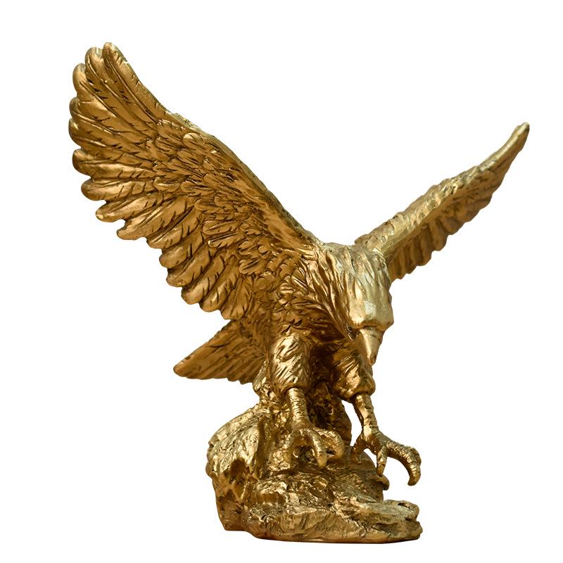 American Grand Exhibition Eagle Resin Figurine - Majestic Male Eagle Decor for Home, Office, or Wine Cabinet.