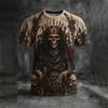 Summer Men's Skull 3D Printed Crew Neck T-Shirt Halloween Dress Up