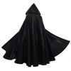 Hexen Vampir Robe für Erwachsene, Kapuzenmantel Lang, Halloween Party, Cosplay Kostüm, Schwarz, Mittelalterliche Umhänge,