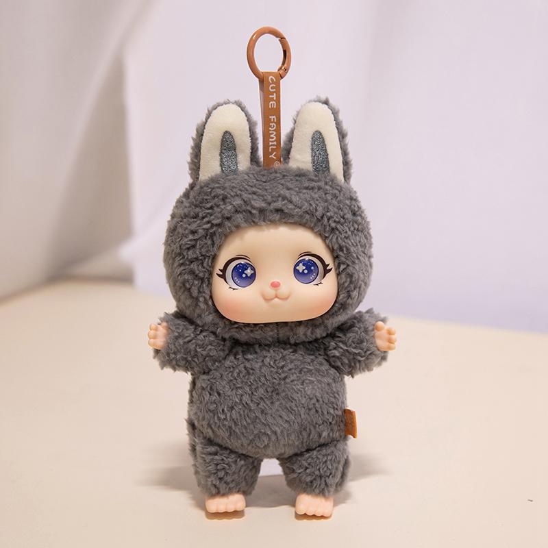 New Style Adorable Family Animal 2.0 Plush Toy Multiple Style To Match Clothes DIY Doll Vinyl Pvc Face Pendant Keychian Kid Gift