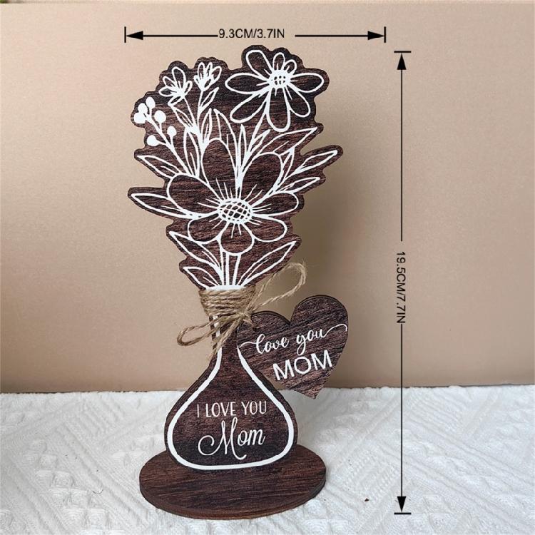 Wood Flower Mom Wood Plate Meaningful Wood Sign Mother Day Grateful Present