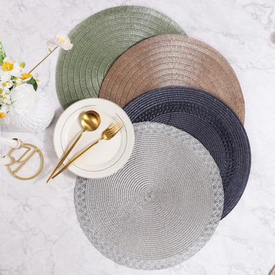 Ronde Geweven Placemats Hittebestendige Placemats voor Eettafels Vlekbestendig 15 inch Antislip Keukentafel Placemats Natuurlijke Boerderij Decoratie