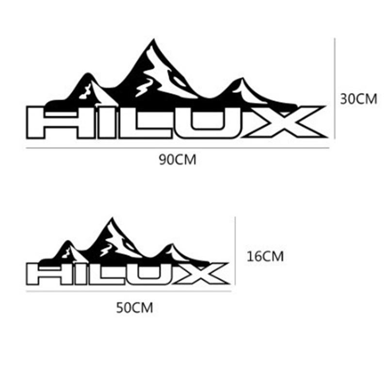 מדבקות הרים לדלתות ותא מטען של טויוטה היילקס רבו ויגו פיקאפ