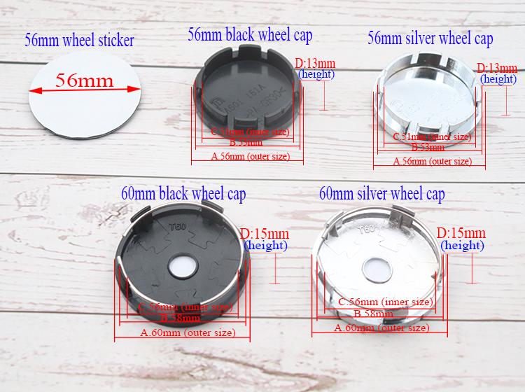 4pcs 56mm 60mm DS logo car emblem Wheel Center Hub Cap auto Rim refit dust-proof badge covers sticker styling accessories