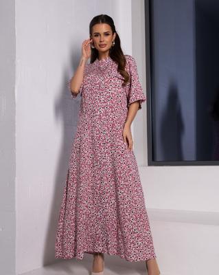 Cotton Long Shirt Dress with ISSA PLUS Print