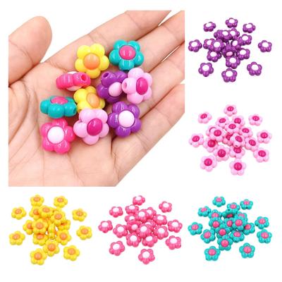 For Bracelet Necklace Making Creative Pendant Acrylic 10pcs Jewelry Accessories Fashion Flower Loose Beads Solid Color