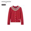Teenie Weenie Kids' Girls' Fair Isle Knit Cardigan Sweater