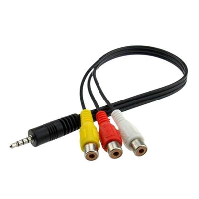 Jack Cable Extension Male To Female Adapter Cable Cord 3.5mm Mini AV TO 3 RCA Connector for TV DVD