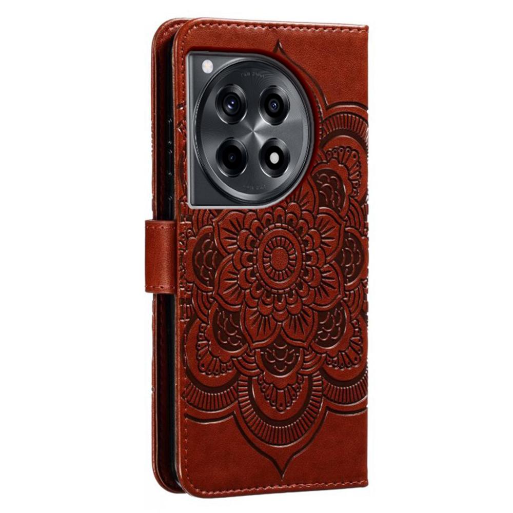 For OnePlus Ace 3 5G Case PU Leather Mandala Imprinted Design Wallet Phone Cover
