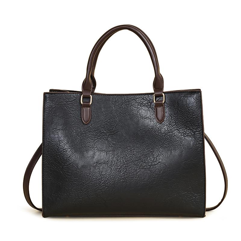 Faux Leather Small Handbag for Women, Large Capacity, Shoulder Bag, Solid Color