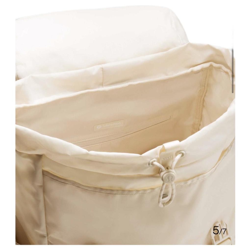 Lululemon 25L Wunderlust Wasserdichter Nylon-Rucksack Unisex Rucksäcke Elfenbein LU9AS8S-033454