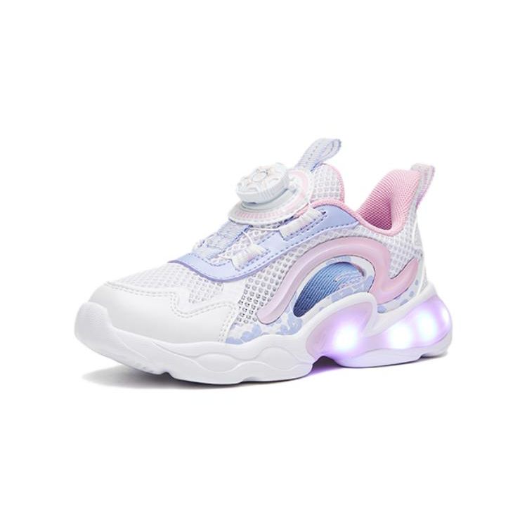 Anta Anti-Slip Durable Childrens Sandals Kids Sandals White Pink Purple 322339981-3