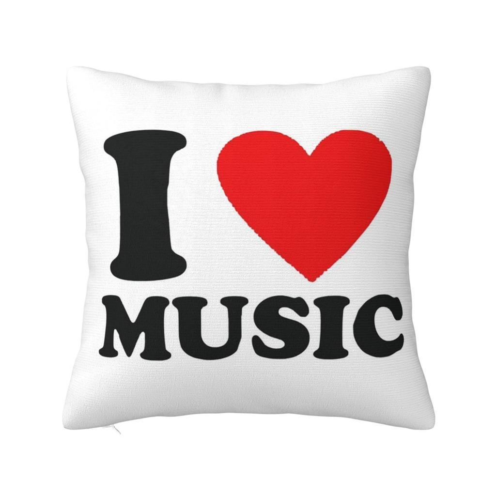 Federa Quadrata I Love Music Copricuscino Federa per Cuscino Copricuscino da Lancio per Casa Divano Soggiorno