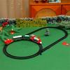 Plastic Christmas Toy Train and Truck Set with Battery Operated Motion for Holiday Shelf Display, Kids Ages 3+ and Family Use