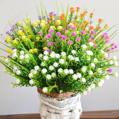 Umělé květiny Plastové Falešné Rostlinygypsophila Závěsné keře Venku Dekor