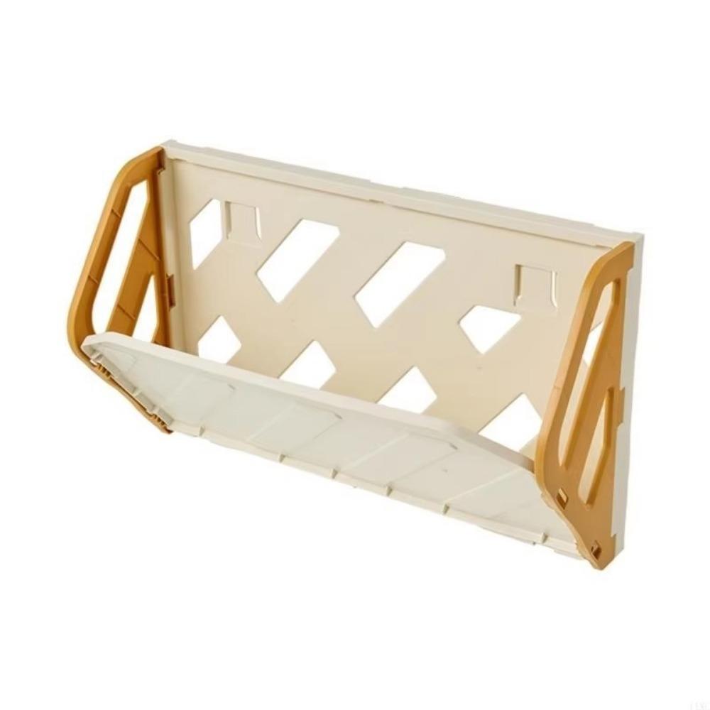 Practical Plastic Folding Shoe Rack Large Capacity Space Saving Wall-Mounted Shoe Rack No Punching Hidden Storage Shelf Entryway