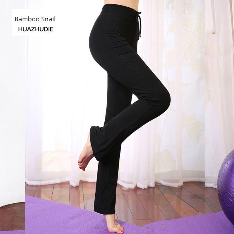

Bamboo Butterfly Spring/Summer New Arrival Modal Yoga Clothing Top Women s Half Sleeve round Neck Workout Clothes Running Sports Exercise Clothing Black Micro-pants 4XL