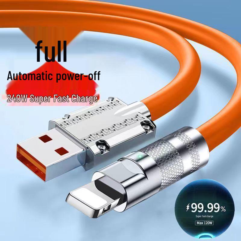 Bold 240W 3-in-1 Flash Charge Cable for Apple, Huawei, VIVO, OPPO - 6A Support