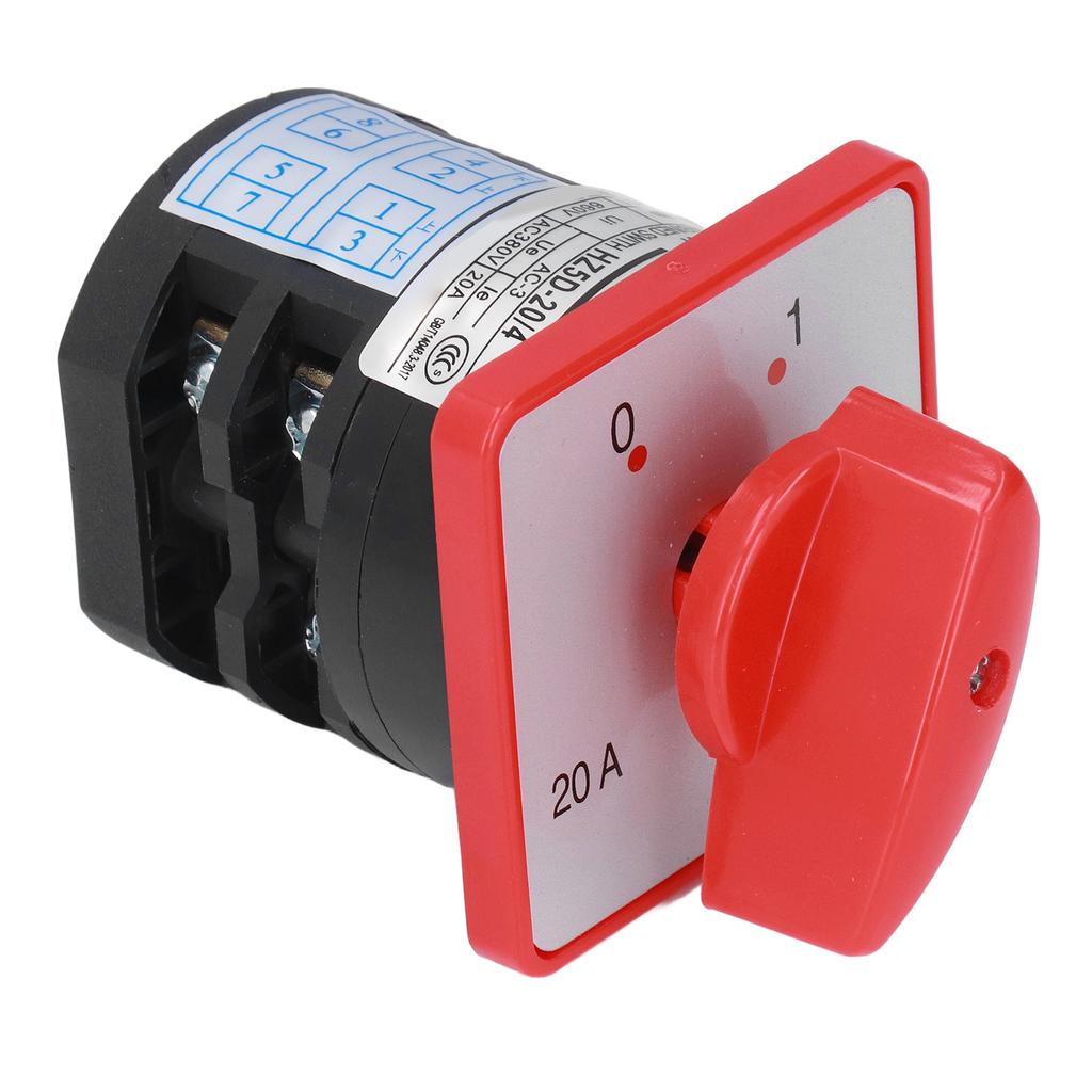 Changeover Switch PC Flame Retardant Combination Selector Switch 2 Sections 2 Gears AC380V