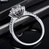 Real 1 Ct Moissanite Rings For Women 100% 925 Sterling Silver Wedding Party Ring Sparkling Ring Female Fine Jewelry