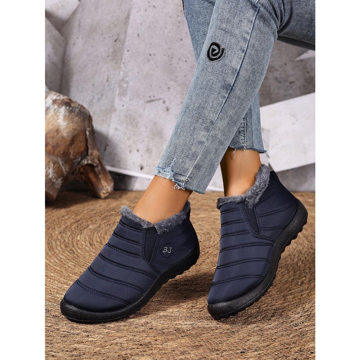 Женская обувь с зимним бархатом и толстой снегозащитой противоскользящая ношение женских ботинок для тепла и зимних сапог 38 1698₽