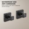 2 Pcs Wall Hooks Towel Hooks Black Made of 304 Stainless Steel Hooks Anti-rust Hooks Waterproof