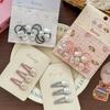 Sweet Cute KT Cat Pink Hair Clip & Silver Hair Tie Set for Girls