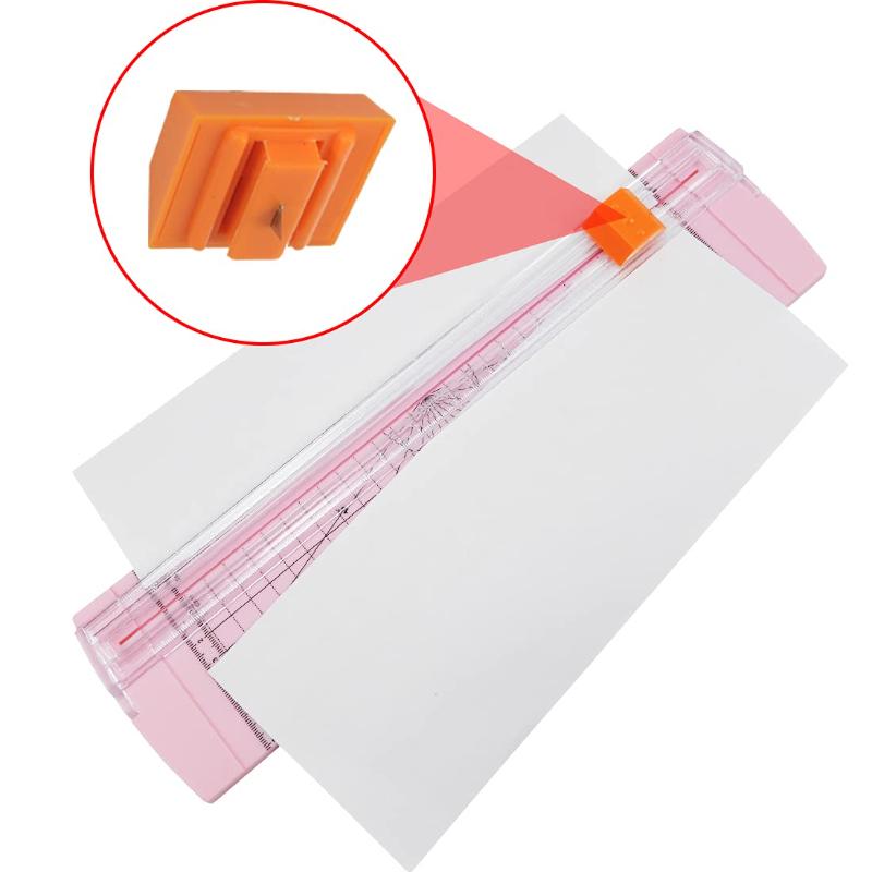 Portable A4 Paper Cutter Trimmer Scrapbook Trimmer Lightweight Cutting Mat Manual Cutting Tool Durable Plastic Art Crafts Tools