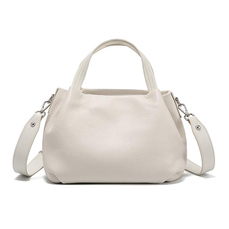 

Pleated Cloud Bag Crossbody Single-shoulder Bag, High-end Genuine Leather Handbag белый