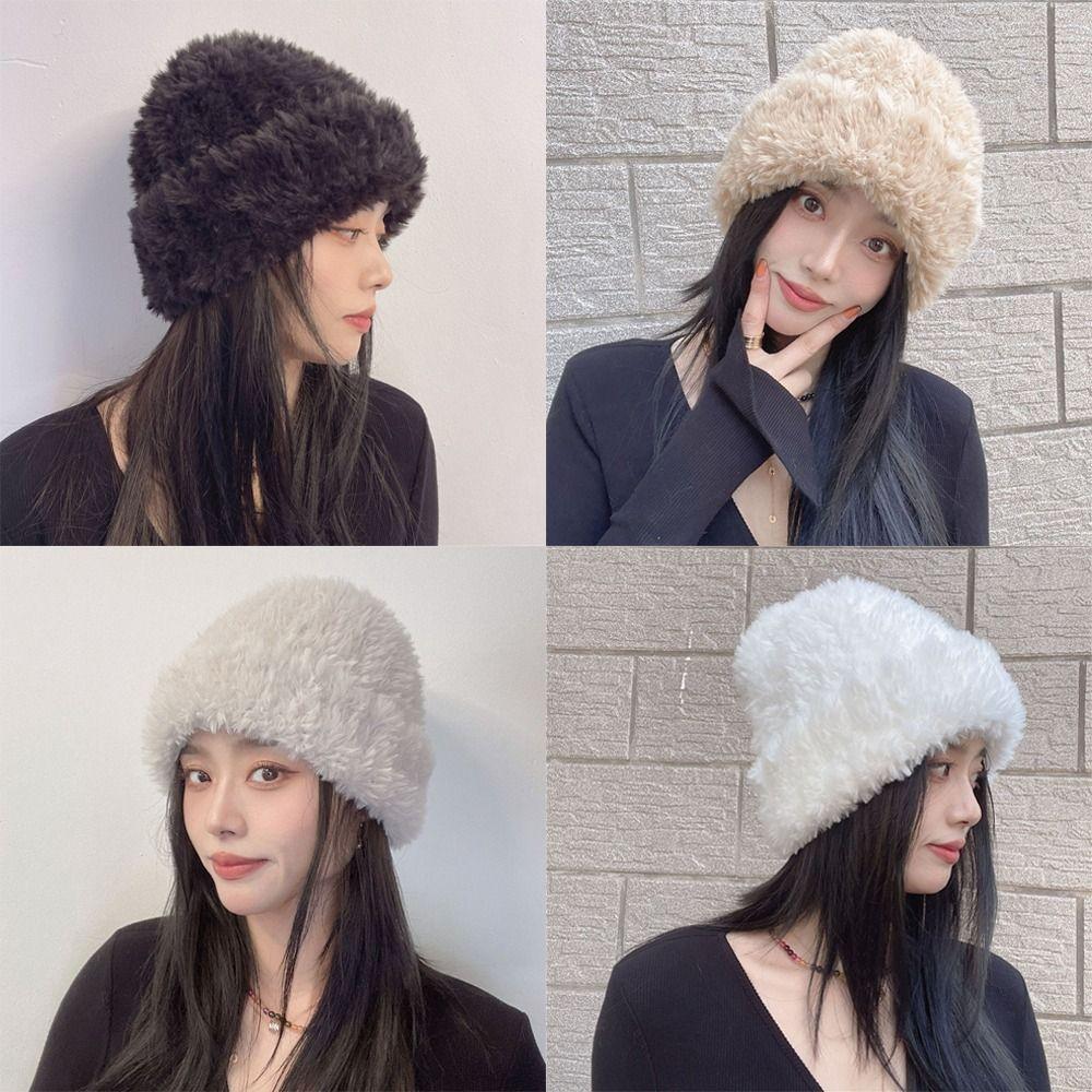 

Женская однотонная зимняя шапка Skullies, плюшевые шапки, вязаные шапки, шапочки, шапки