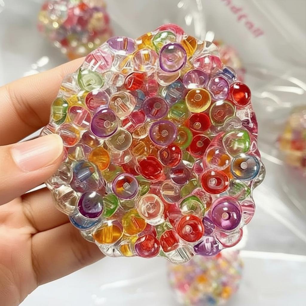 Palline Morbide Perline di Ghiaccio Giocattolo Antistress Super Morbido hi Giocattolo Fidget con Texture a Rimbalzo Lento per Bambino Adulto Ansia Rilassamento
