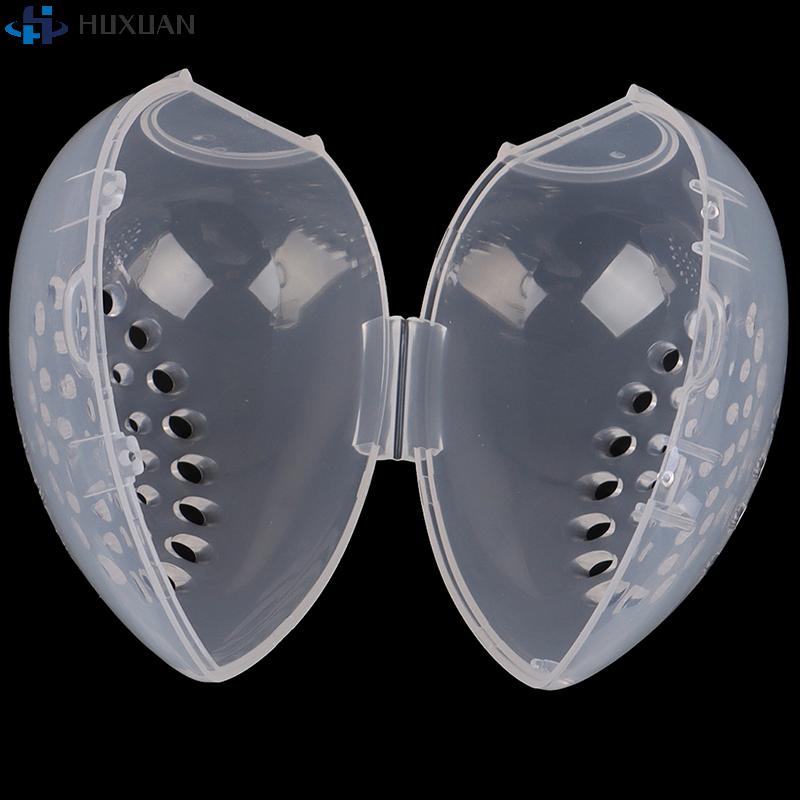 1/2/5PCS Clear Egg Shaped Empty Makeup Sponge Storage Box Portable Plastic Cosmetic Puff Organizer Rack Blender Holder Stand