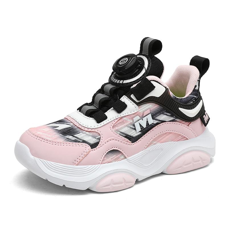 

Childrens Sports Shoes Girls Daily Comfort New Lightweight Trendy Sports Tennis Shoes Soft Sole Anti Slip Casual Kids Sneakers 31 розовый