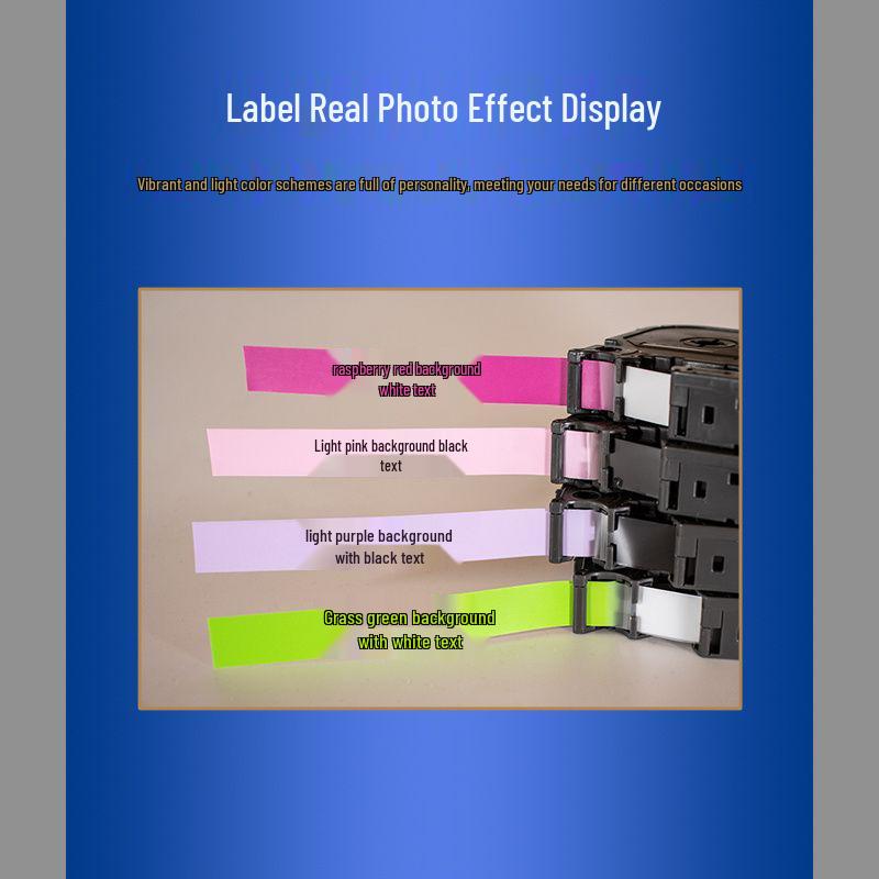 Compatible with Brother Label Maker PT-P300BT/710BT, 12mm Tape: Navy, Brown, Green, Khaki, Gray with White Text